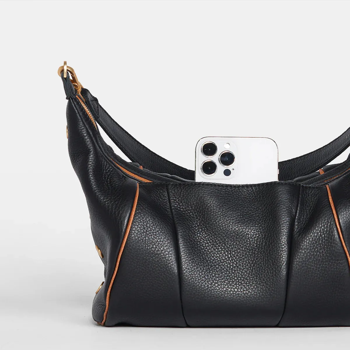 Hammitt Morgan North End Brushed Gold Leather Crossbody