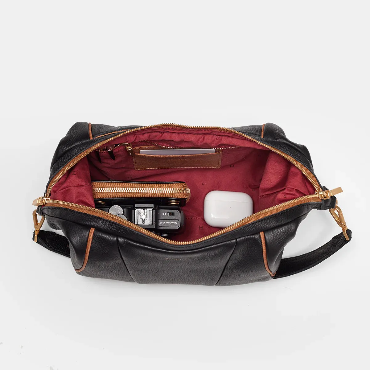 Hammitt Morgan North End Brushed Gold Leather Crossbody