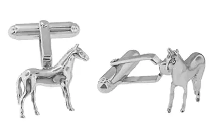 Horse Cufflinks in Sterling Silver