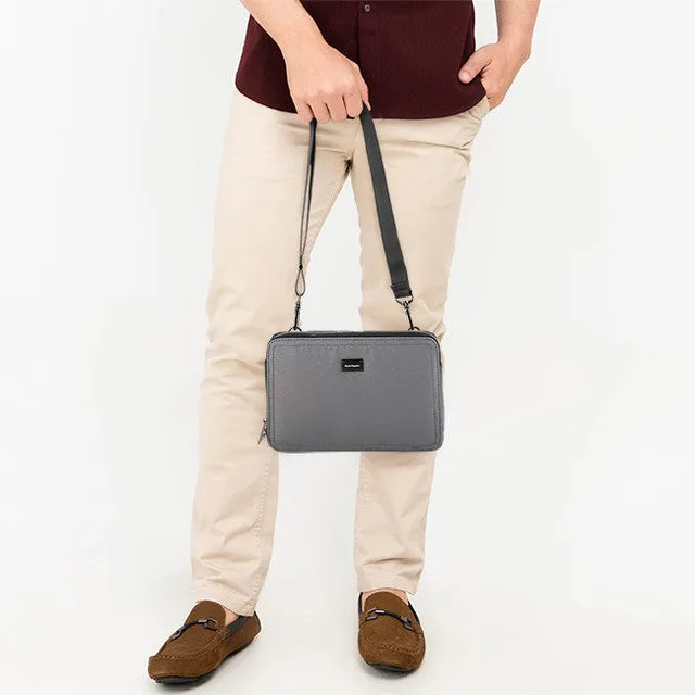 Hush Puppies Bags Pria Mario Clutch/Messenger Bag In Grey