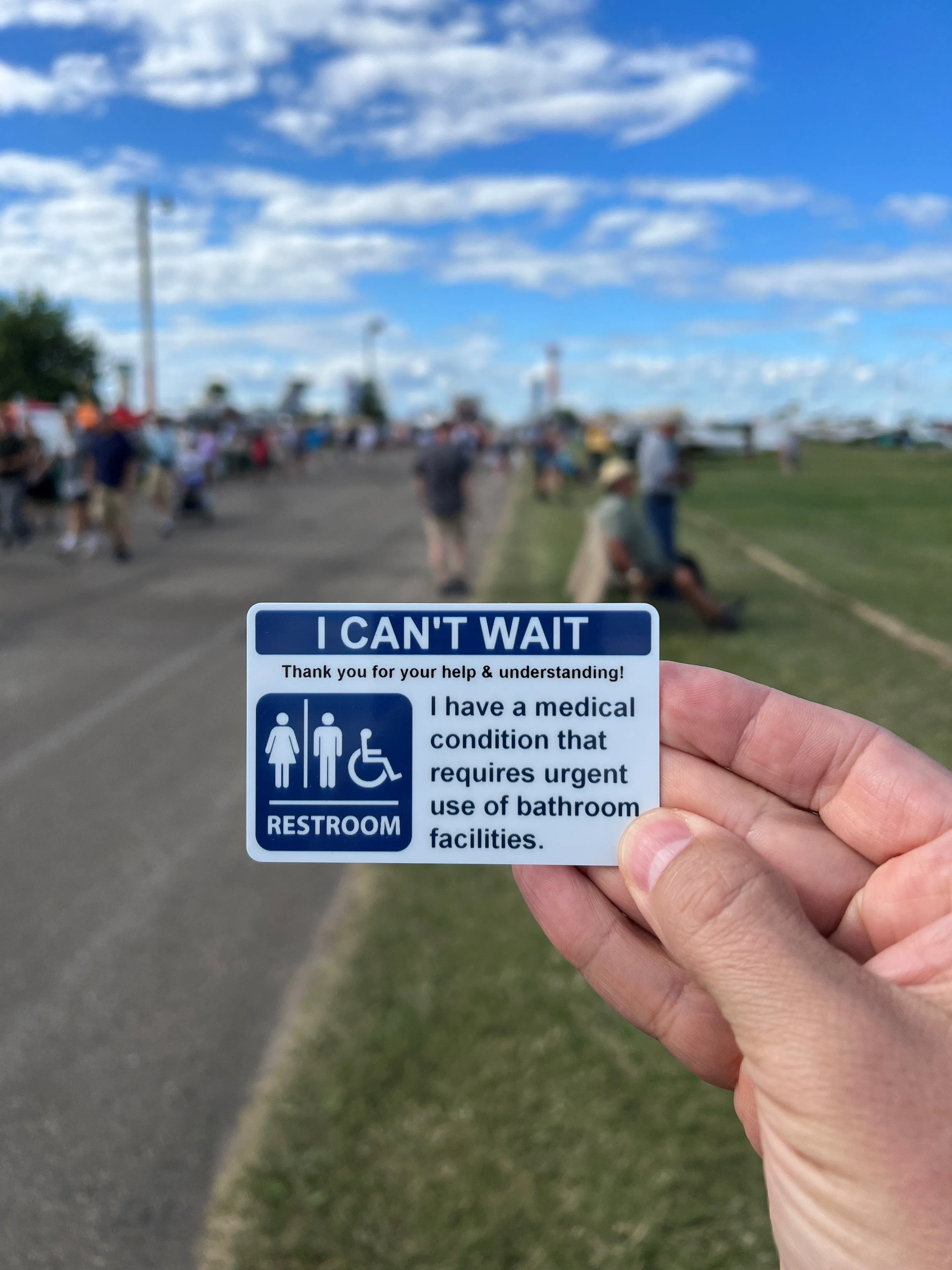 I Can't Wait Bathroom Card