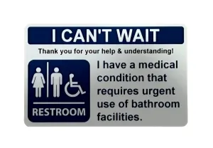 I Can't Wait Bathroom Card