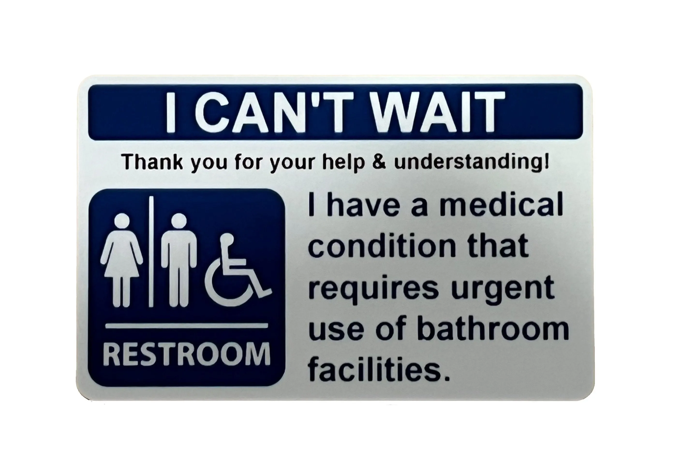 I Can't Wait Bathroom Card