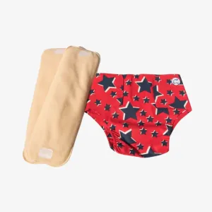 Infant Reusable Diapers | Super Star | Velcro Closure | With 2 Diaper Pads Free