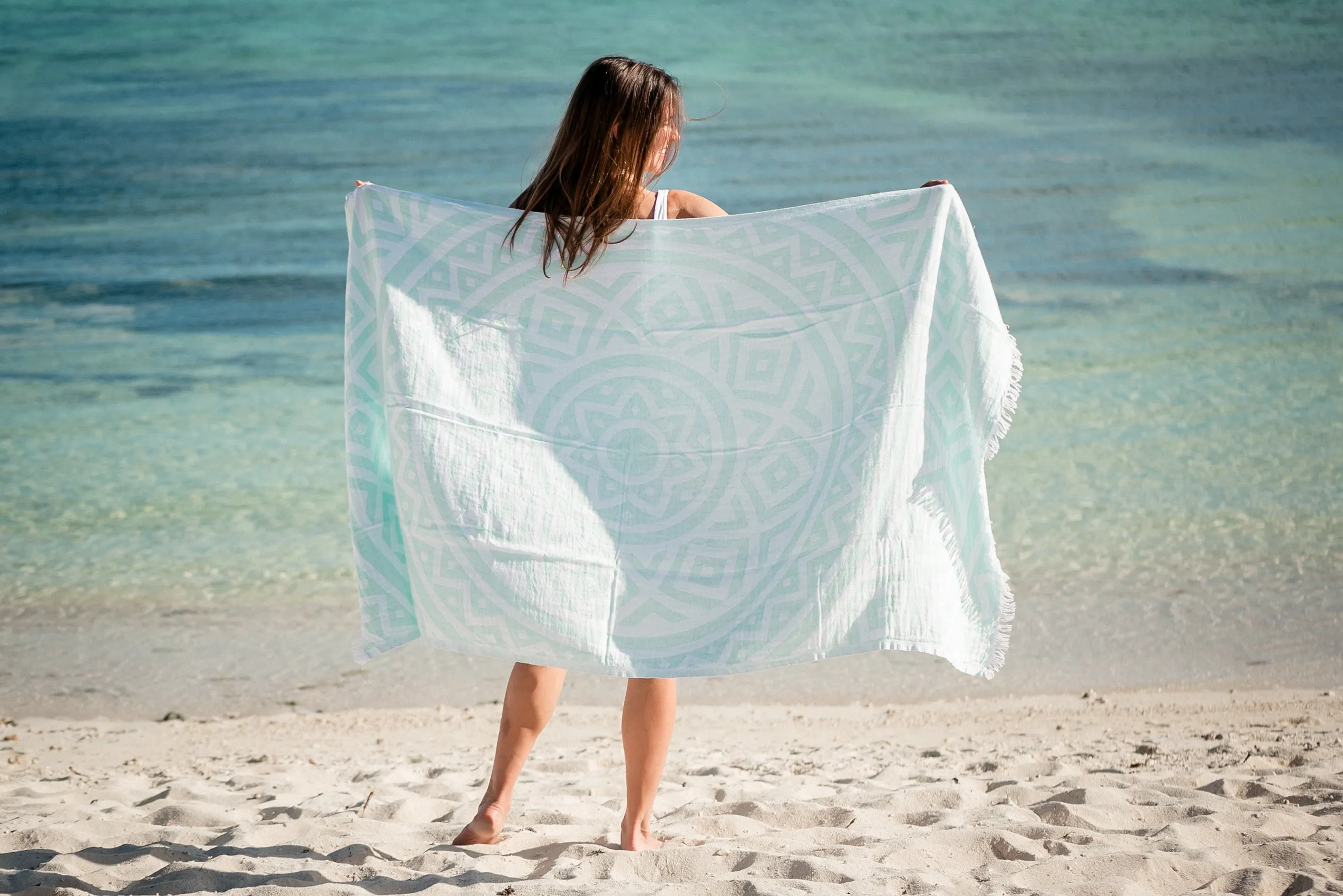 Ionian Chevron Double-Sided Beach Pestamel