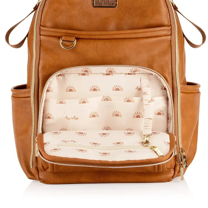 Itzy Ritzy - Boss Plus Diaper Bag Backpack - Cognac