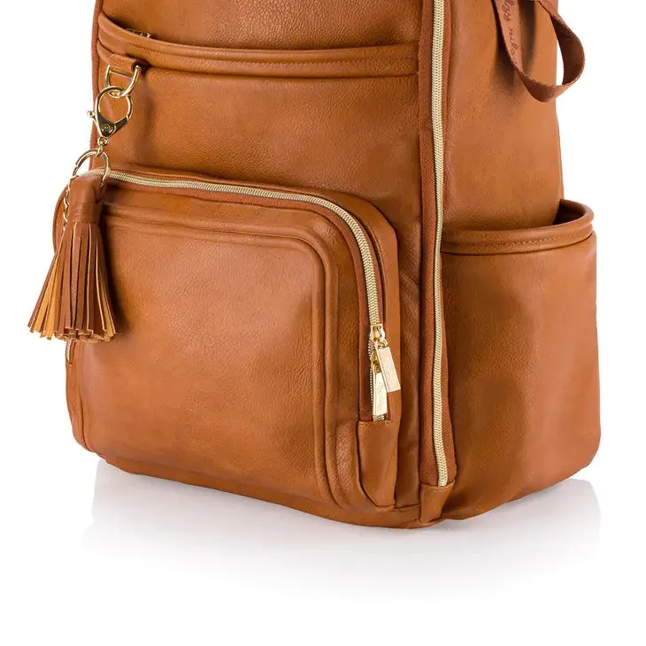 Itzy Ritzy - Boss Plus Diaper Bag Backpack - Cognac