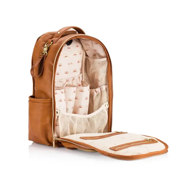 Itzy Ritzy - Boss Plus Diaper Bag Backpack - Cognac