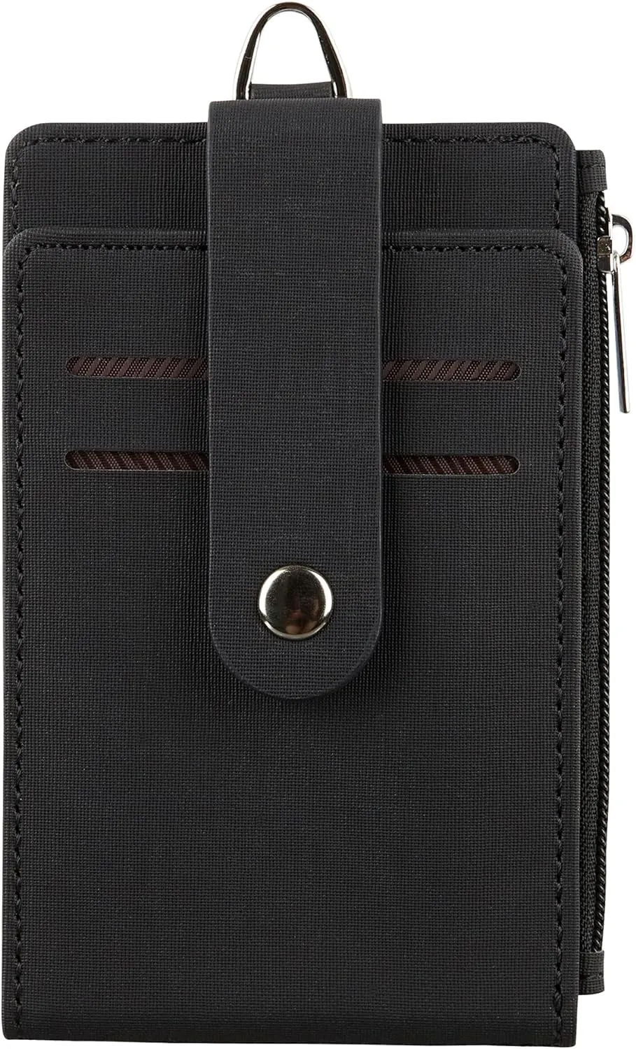Keychain Card Holder Case Zipper Minimalist Front Pocket Wallet