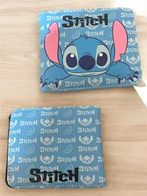 Light-Blue Stitch Wallet S-2