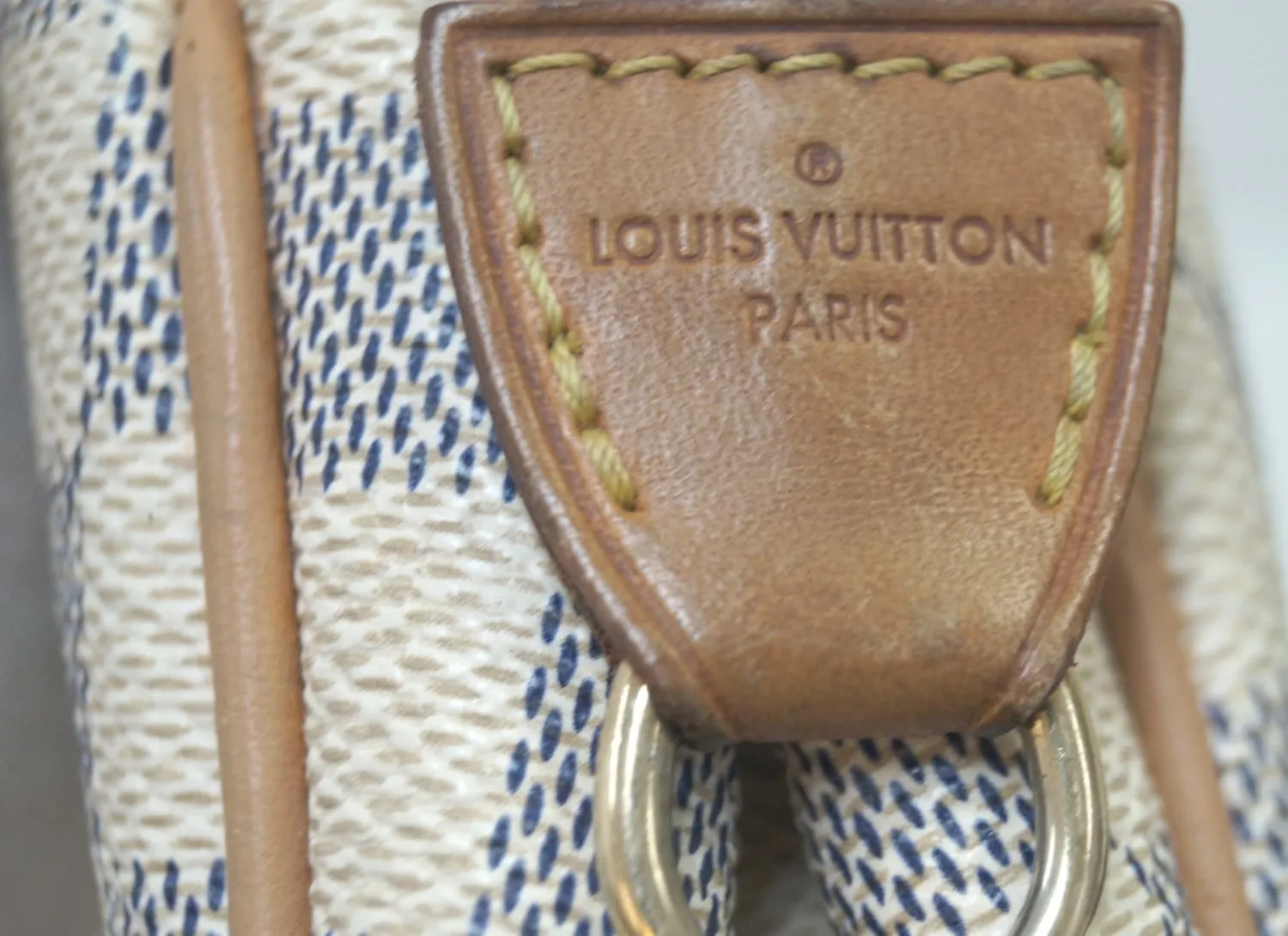 LOUIS VUITTON Damier Azur Eva Clutch Messenger Crossbody Bag