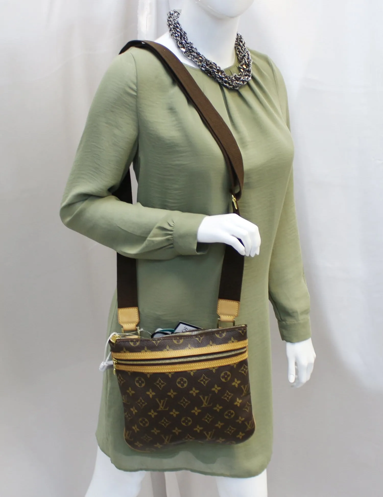 LOUIS VUITTON Monogram Pochette Bosphore Crossbody Bag