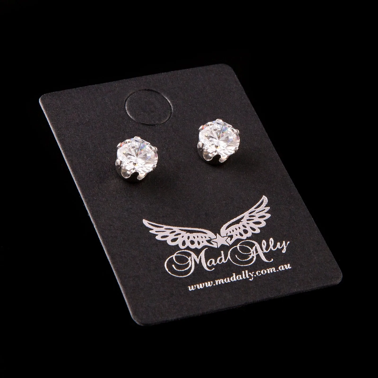 Mad Ally Diamante Stud Earrings