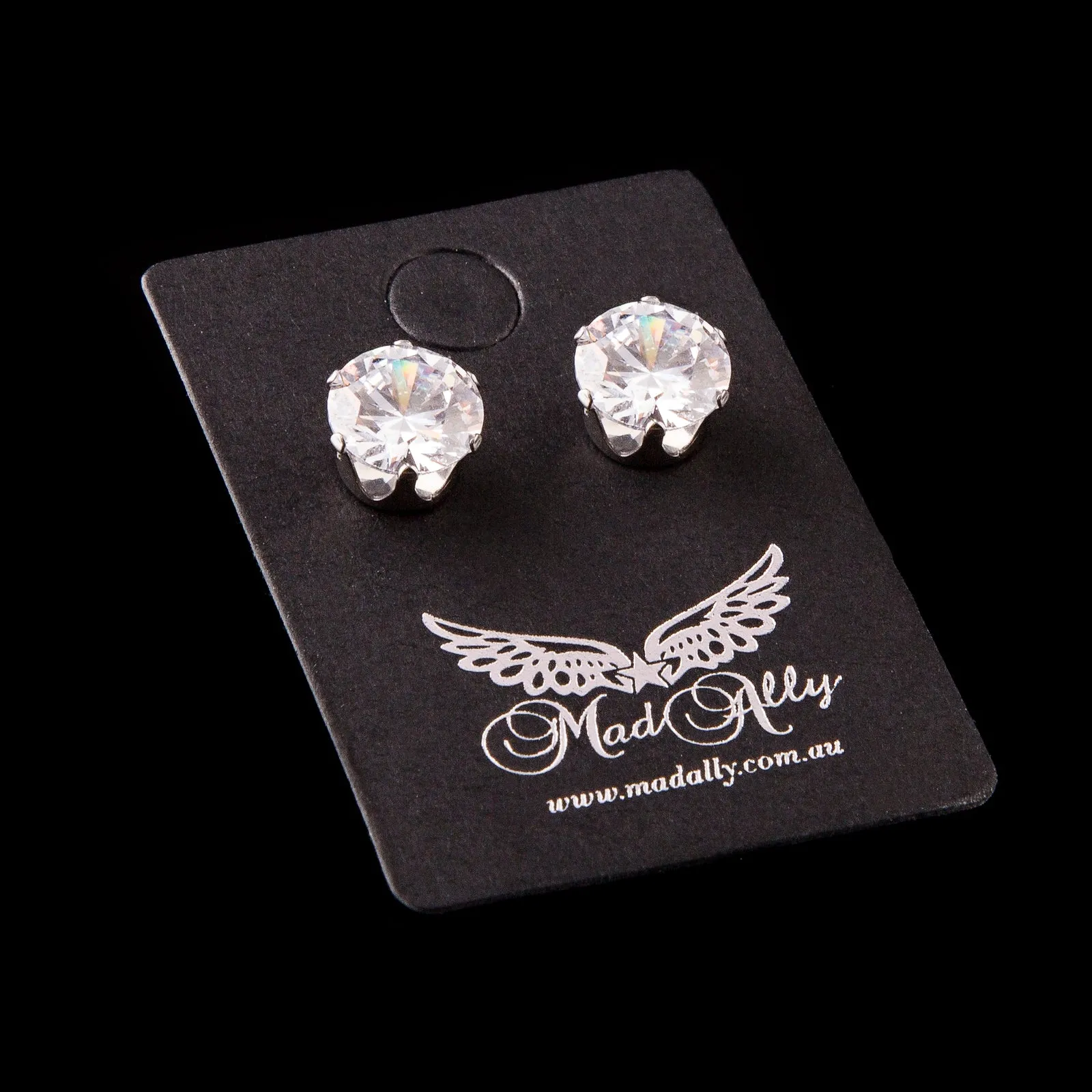 Mad Ally Diamante Stud Earrings
