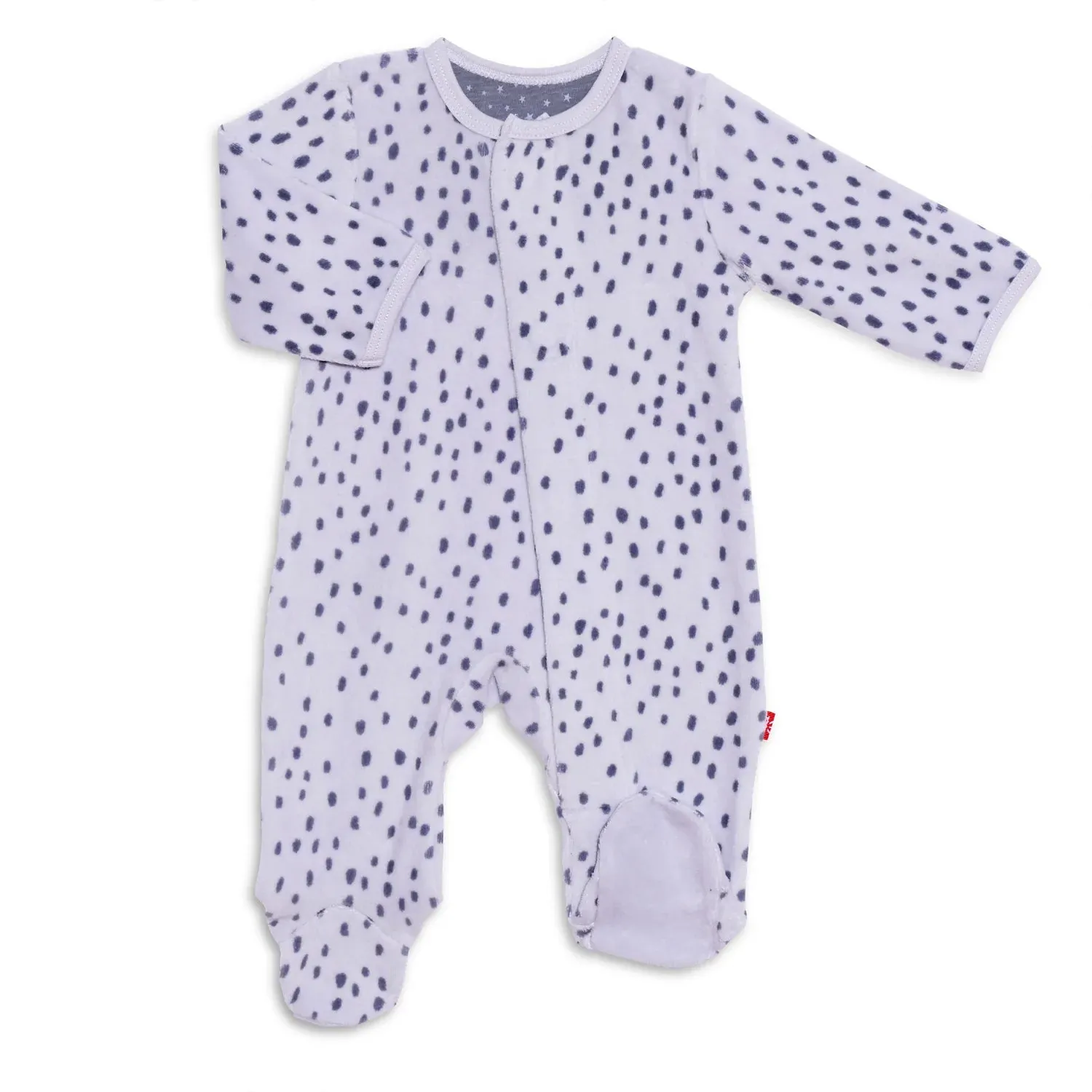 Magnetic Me Painted Dots Velour Magnetic Footie
