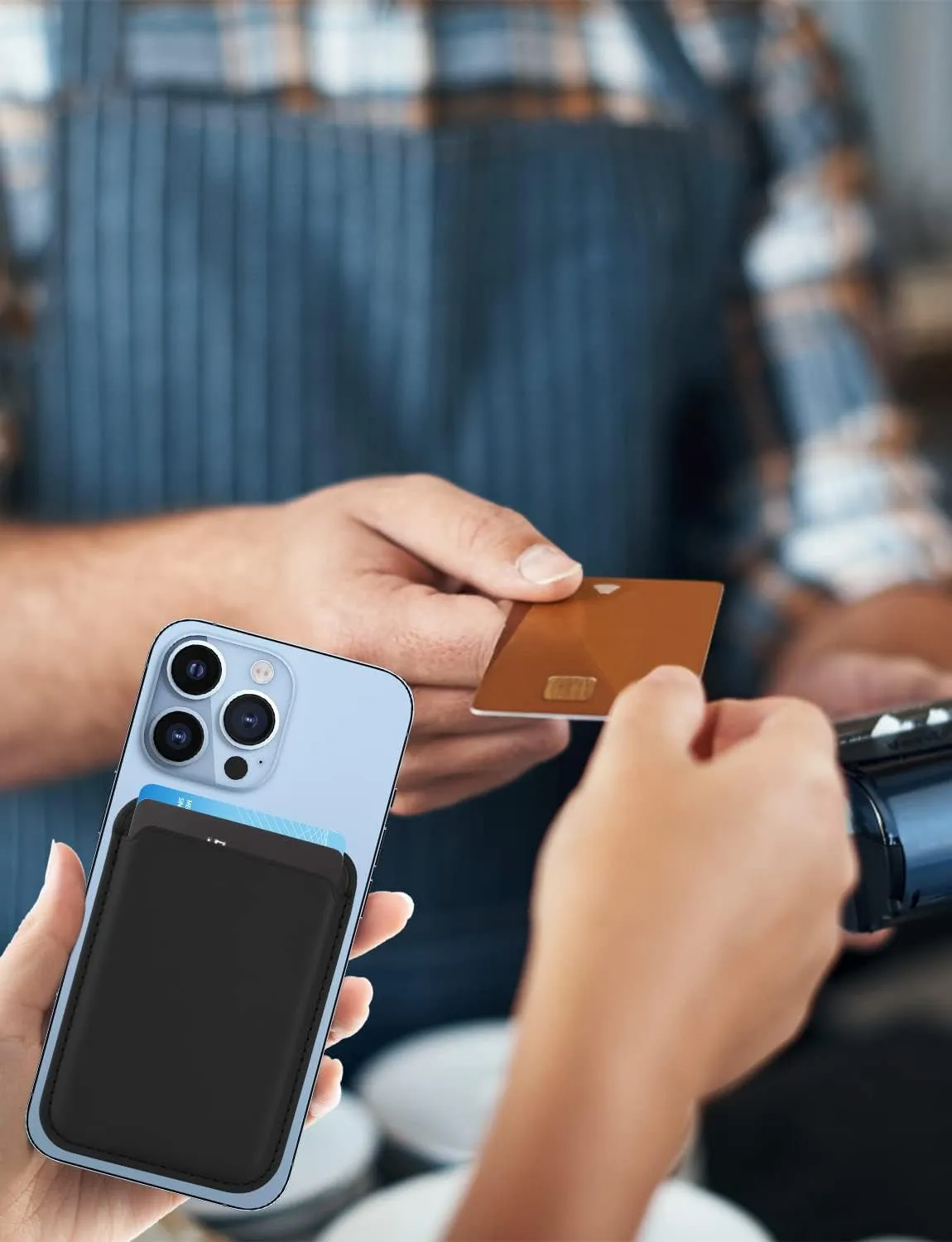 Magnetic Wallet Card Holder with Magsafe for Iphone Series - Midnight