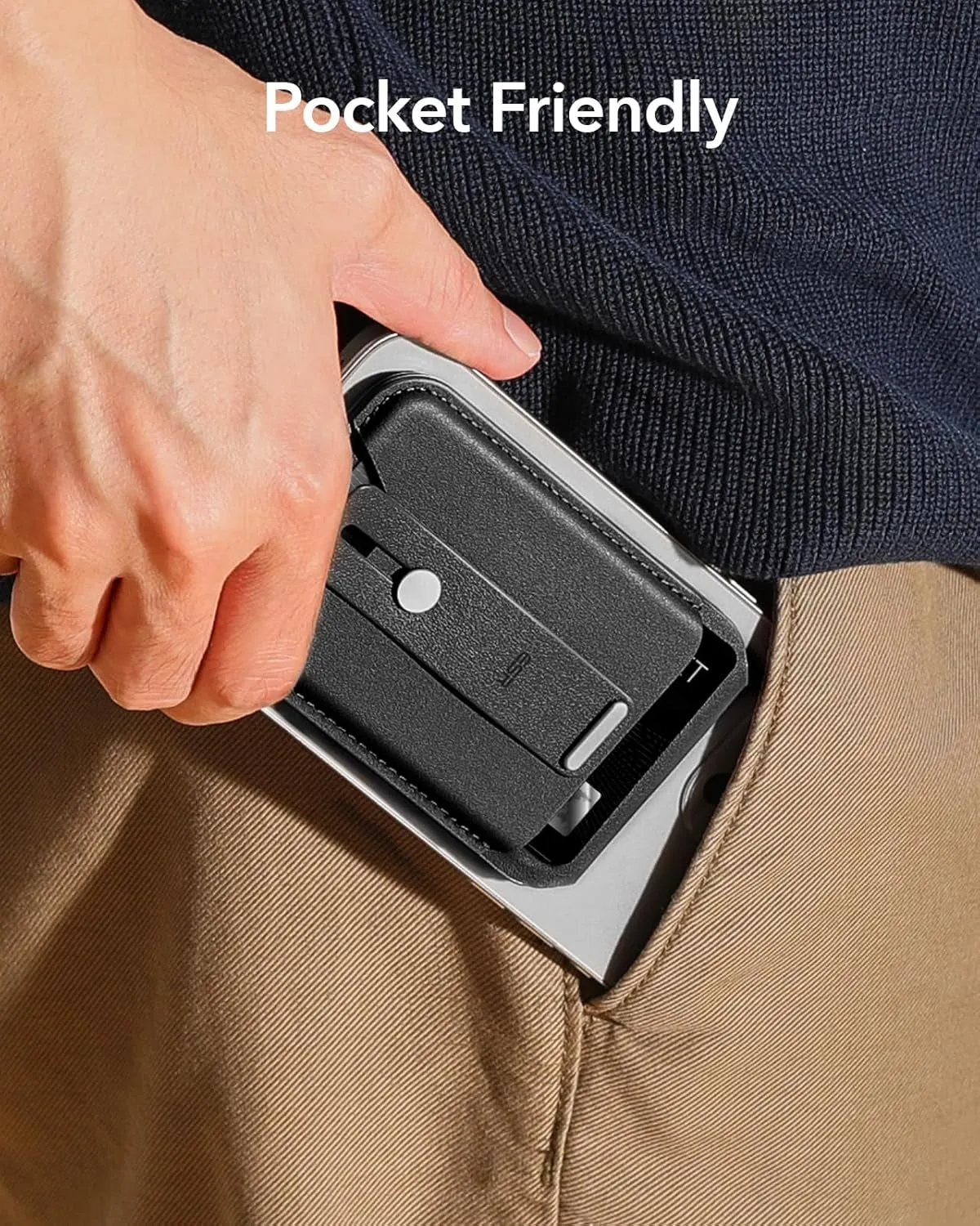 MagSafe Wallet, with Adjustable Stand and Secure Grip Finger Loop, 5 Card Holder