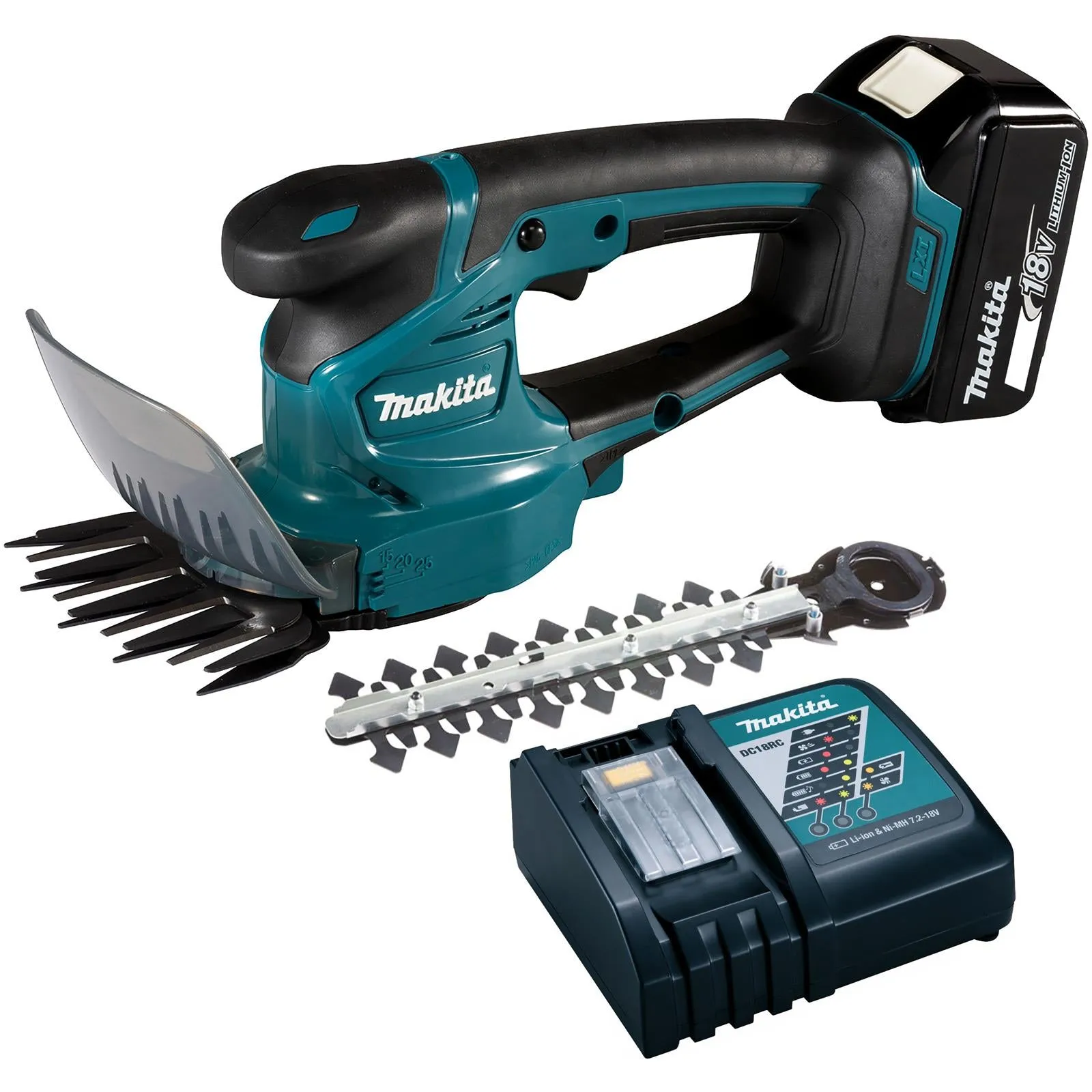 Makita Grass Shears 110mm Hedgetrimmer Blade 18V LXT Cordless Li-ion 5Ah Charger Kit DUM111RTX