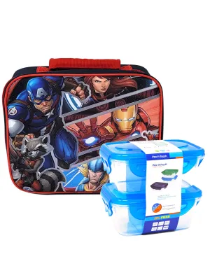 Marvel Avengers Spider-Man Lunch Bag Insulated & Snack Container Lunch Set Boys