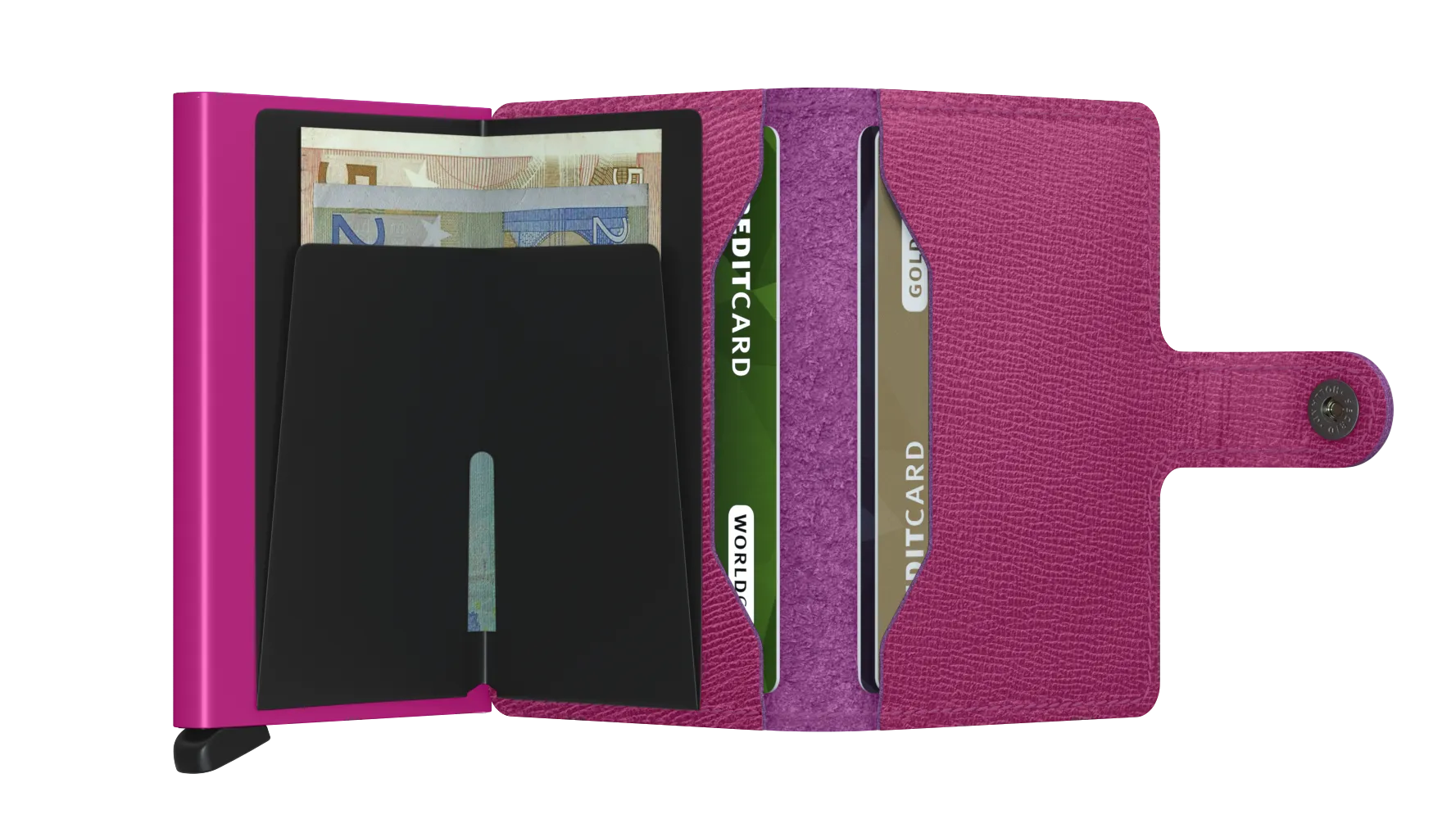 Miniwallet Crisple Fuchsia RFID Secure