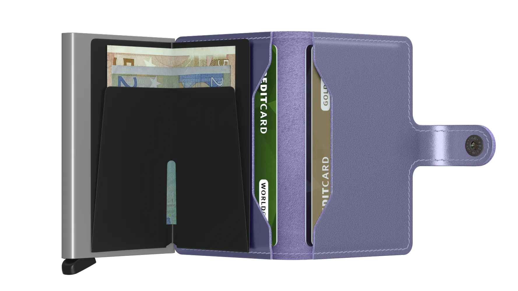 Miniwallet Metallic Lila RFID Secure