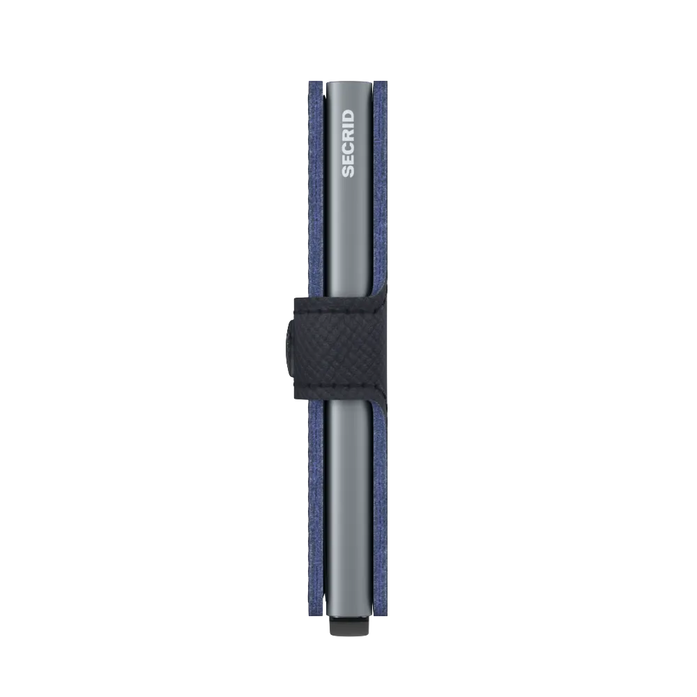 Miniwallet Saffiano Navy Blue RFID Secure