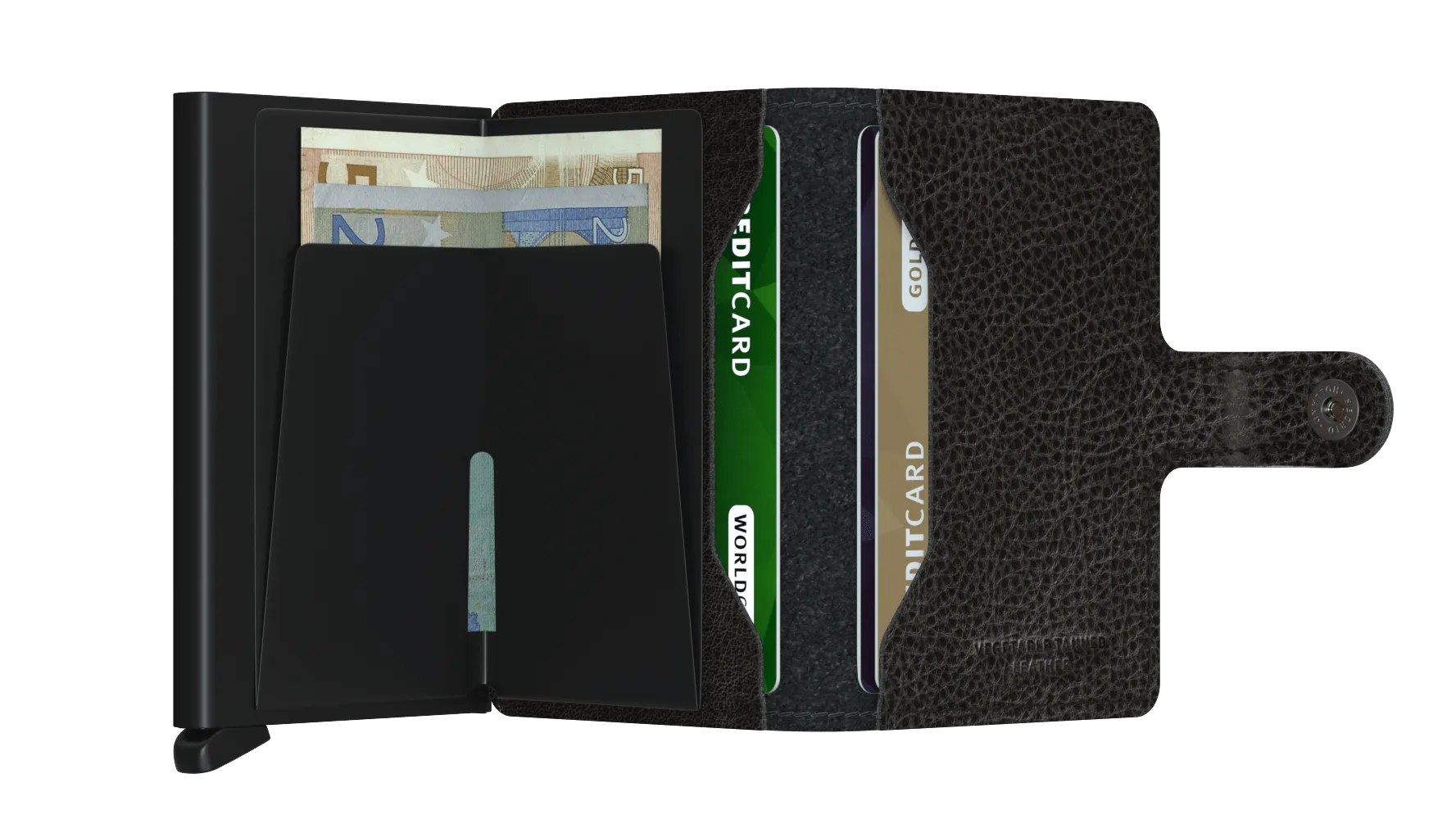 Miniwallet Veg Black RFID Secure