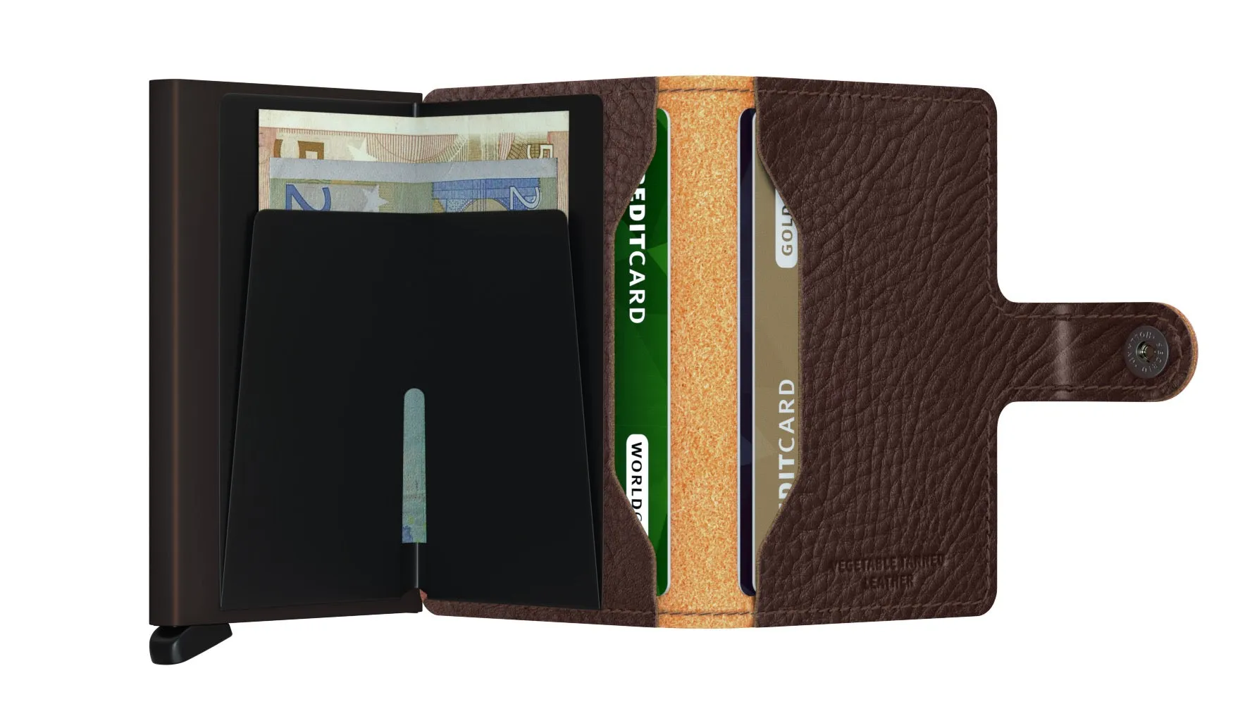 Miniwallet Veg Espresso/Brown RFID Secure