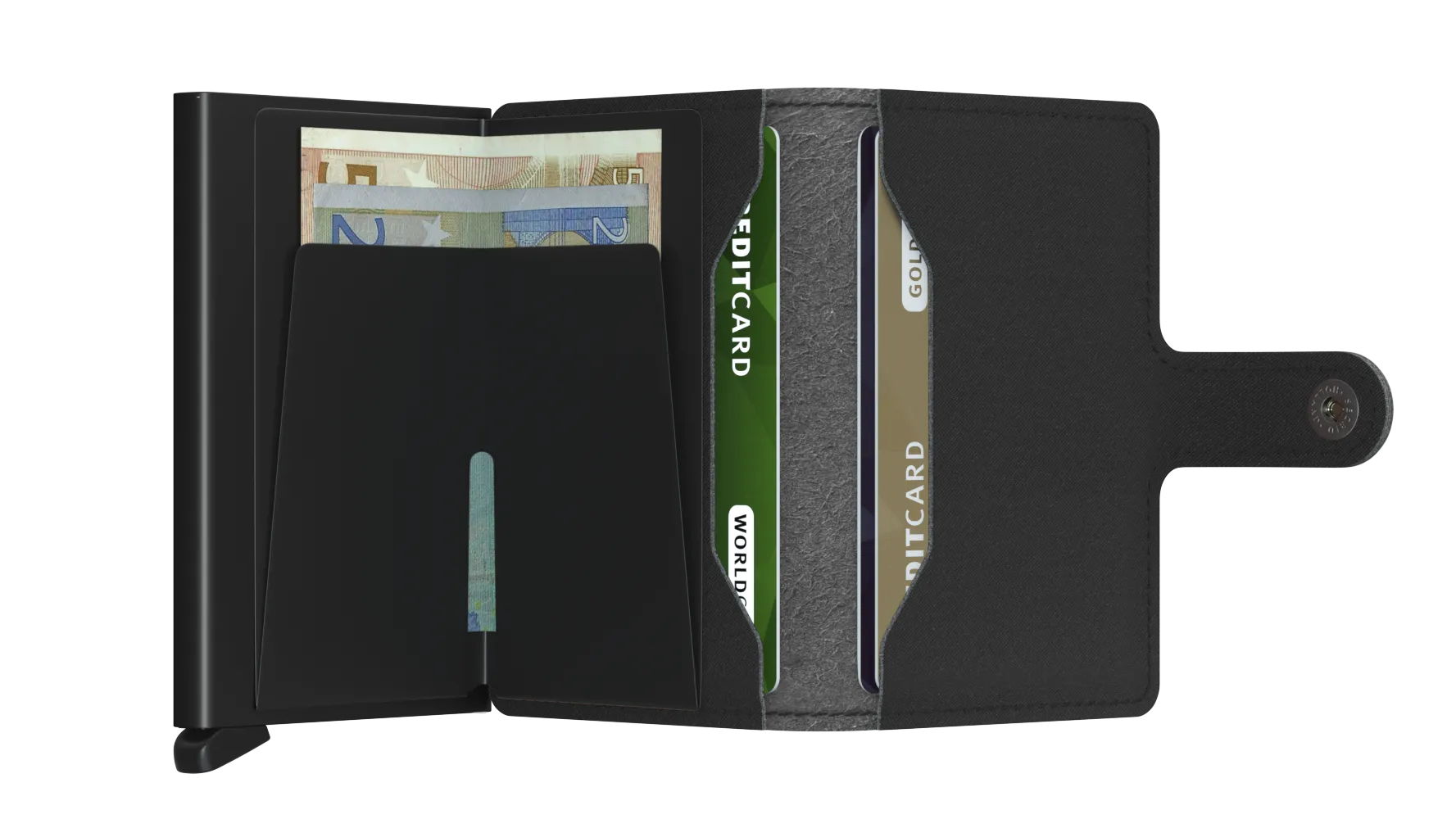 Miniwallet Vegan Yard Black-RFID Secure