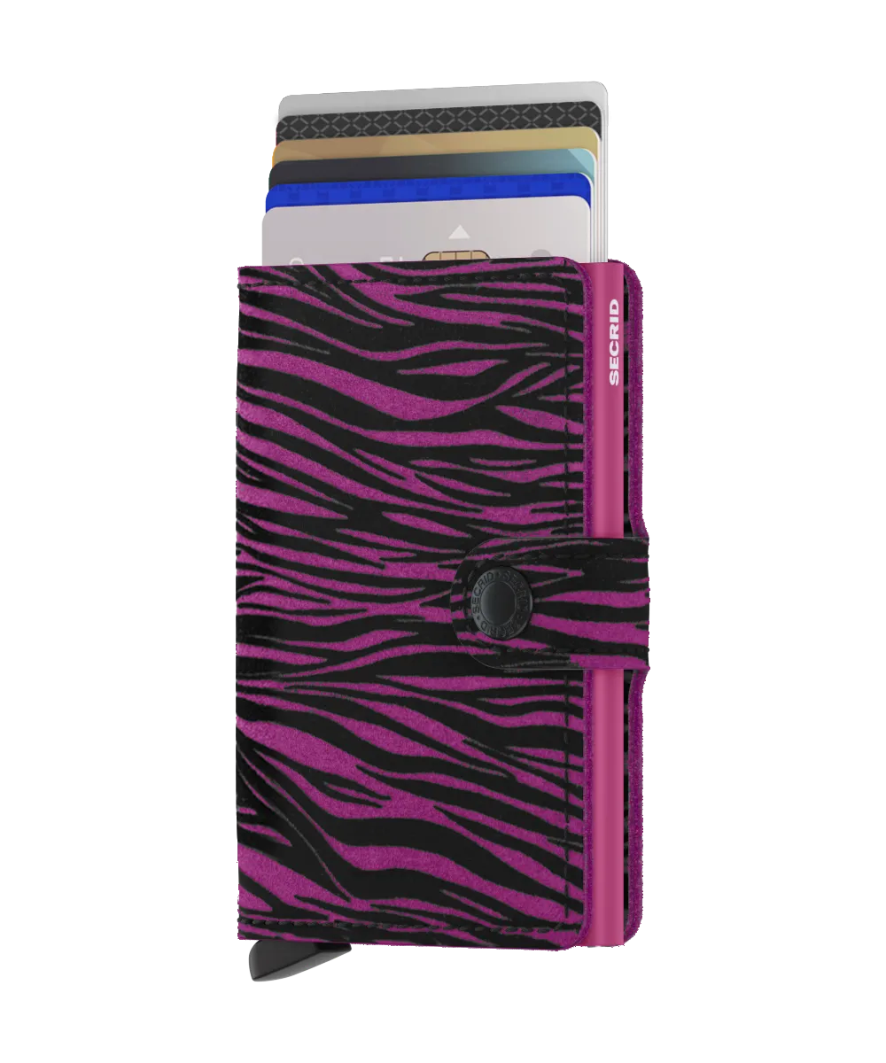 Miniwallet Zebra Fuchsia RFID Secure