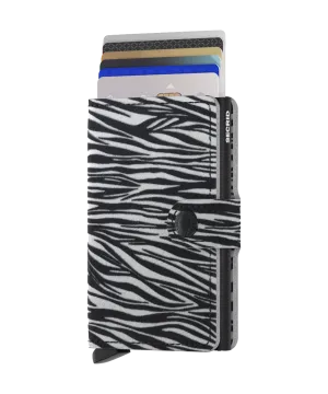 Miniwallet Zebra Light Grey RFID Secure