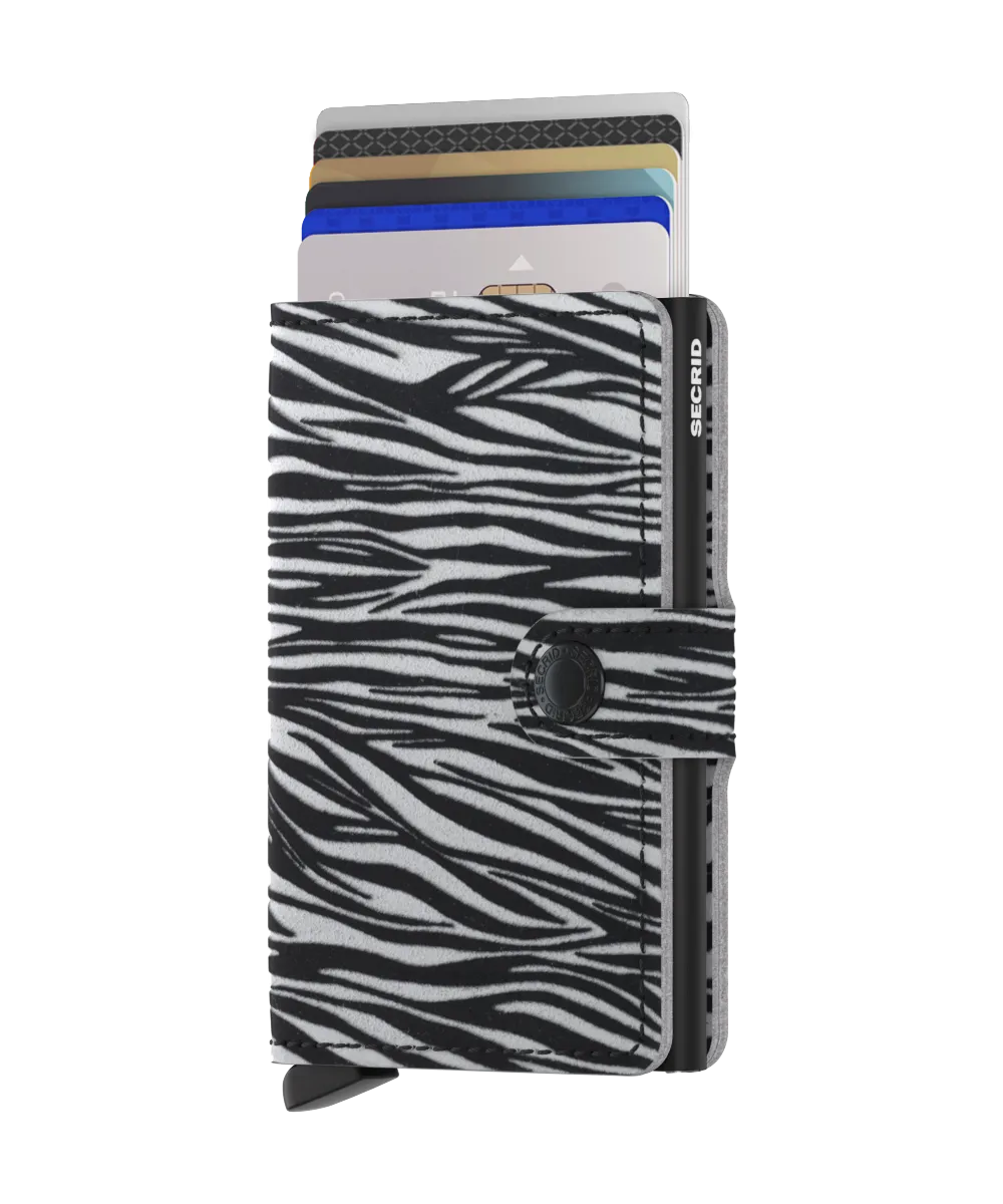 Miniwallet Zebra Light Grey RFID Secure