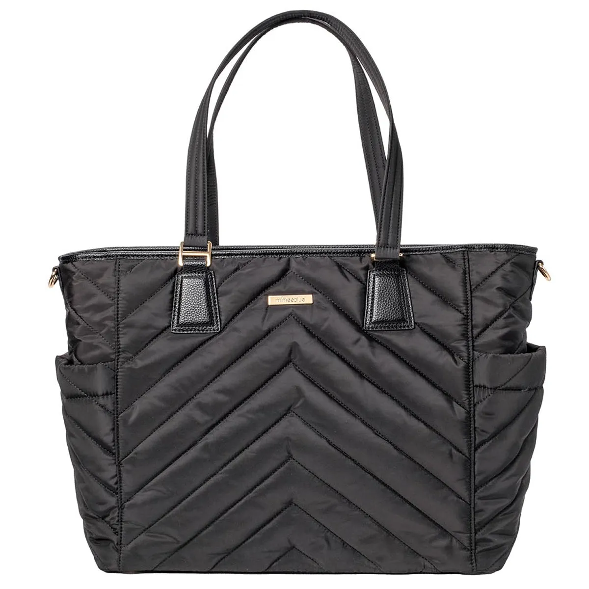 MinkeeBlue Puffer Ella Tote with Lunch and Shoe Bag