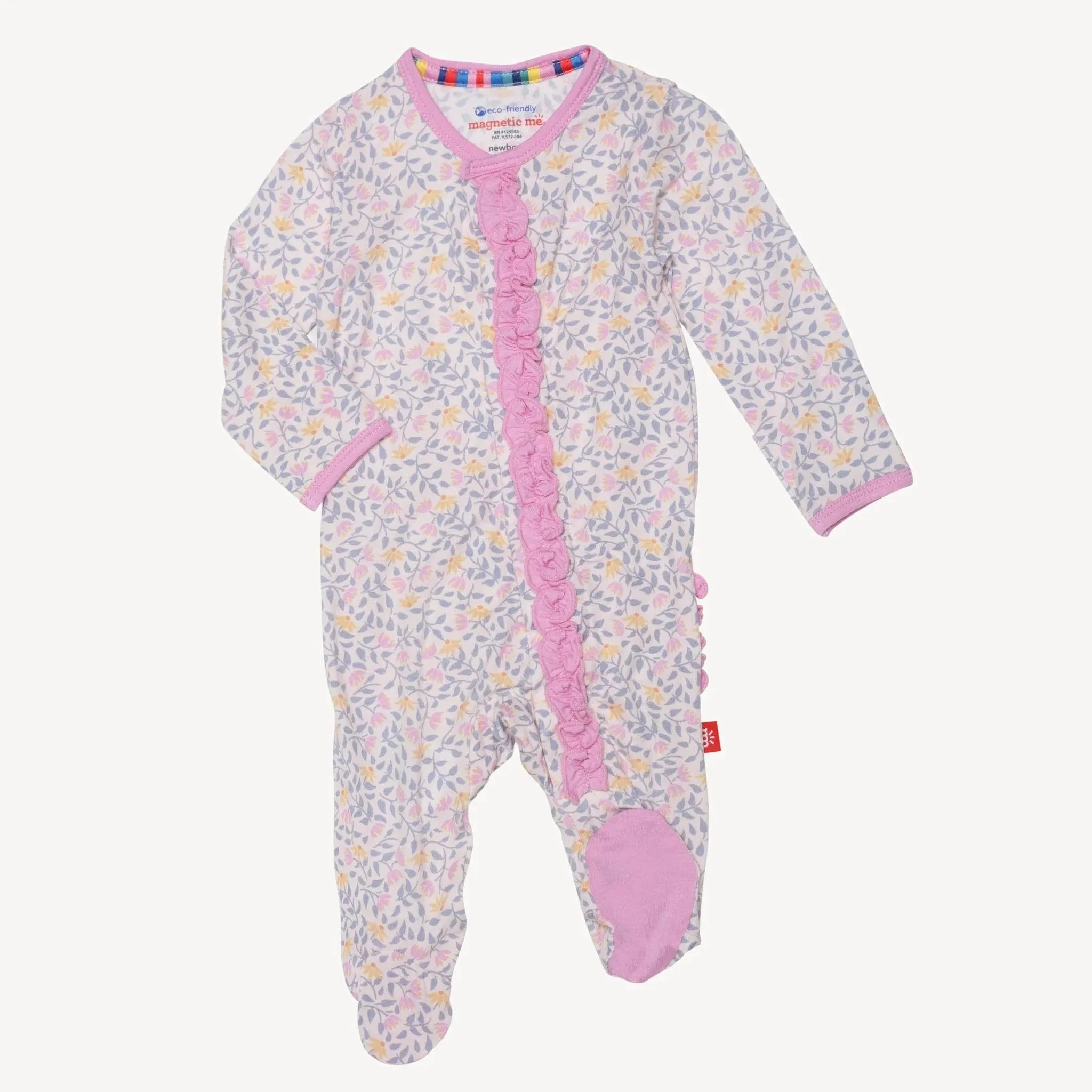 Modal Magnetic Footie - Amelia Floral