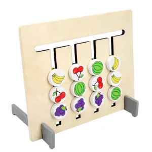 Montessori Toy Colors and Fruits Double Sided Matching Game