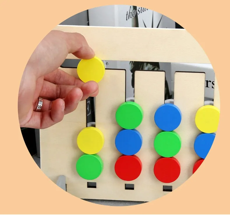 Montessori Toy Colors and Fruits Double Sided Matching Game
