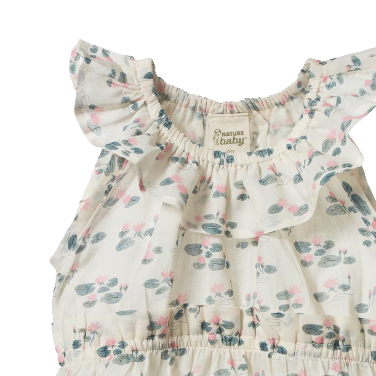 NATURE BABY PLUM SUIT WATERLILIES PRINT