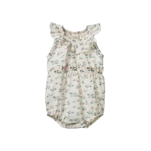 NATURE BABY PLUM SUIT WATERLILIES PRINT