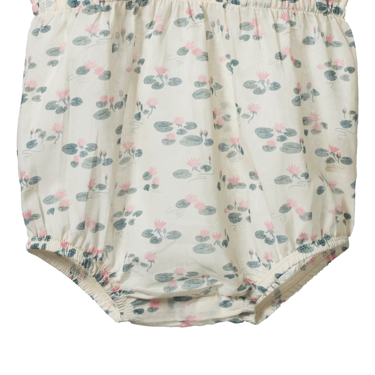 NATURE BABY PLUM SUIT WATERLILIES PRINT