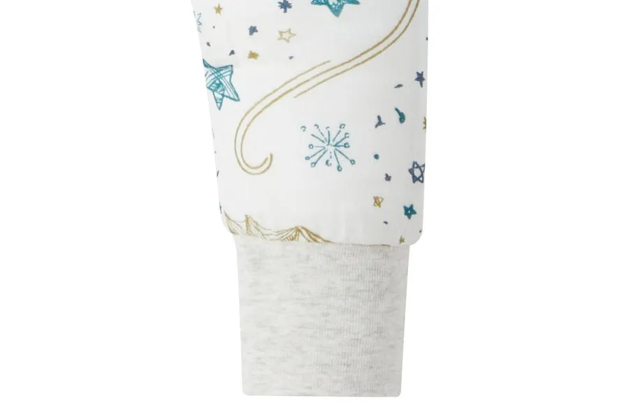 Nest Designs 1.0 TOG Bamboo Long Sleeve Footed Sleep Bag - Stars White