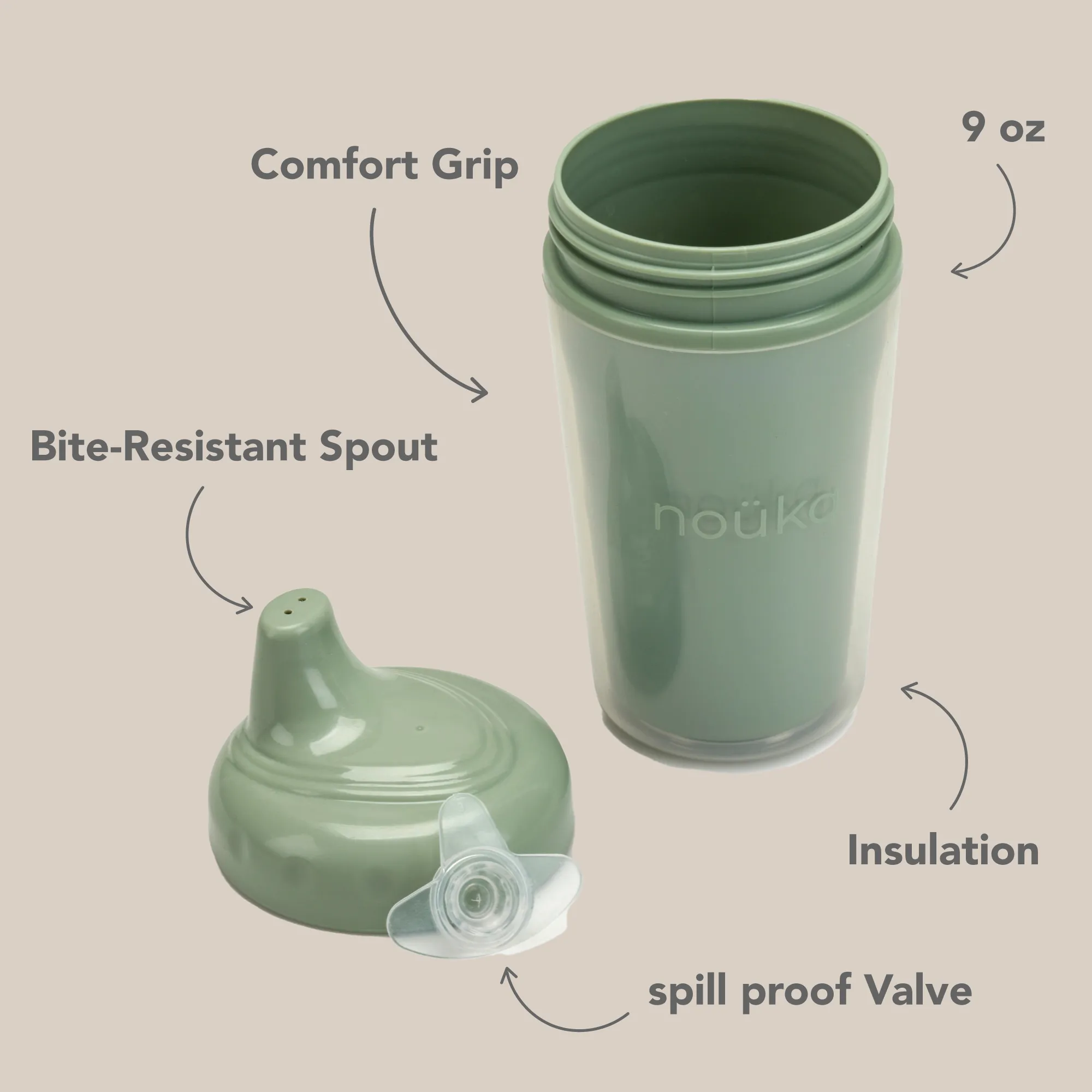 noüka Insulated Sippy Cup Silicone Valves - Bags of 10 (Min. of 6 PK, Multiples of 6 PK)