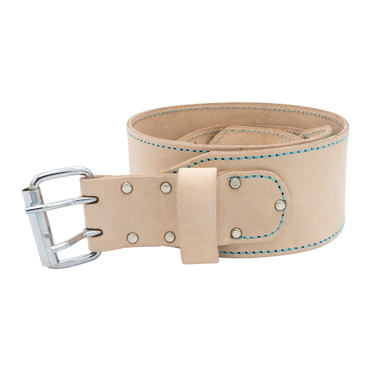 OX TOOLS Pro 3-Inch White Leather Tool Belt - Large 34" to 44" Waist | For Tool Rigs, Pouches & Holsters