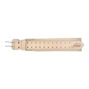 OX TOOLS Pro 3-Inch White Leather Tool Belt - Large 34" to 44" Waist | For Tool Rigs, Pouches & Holsters