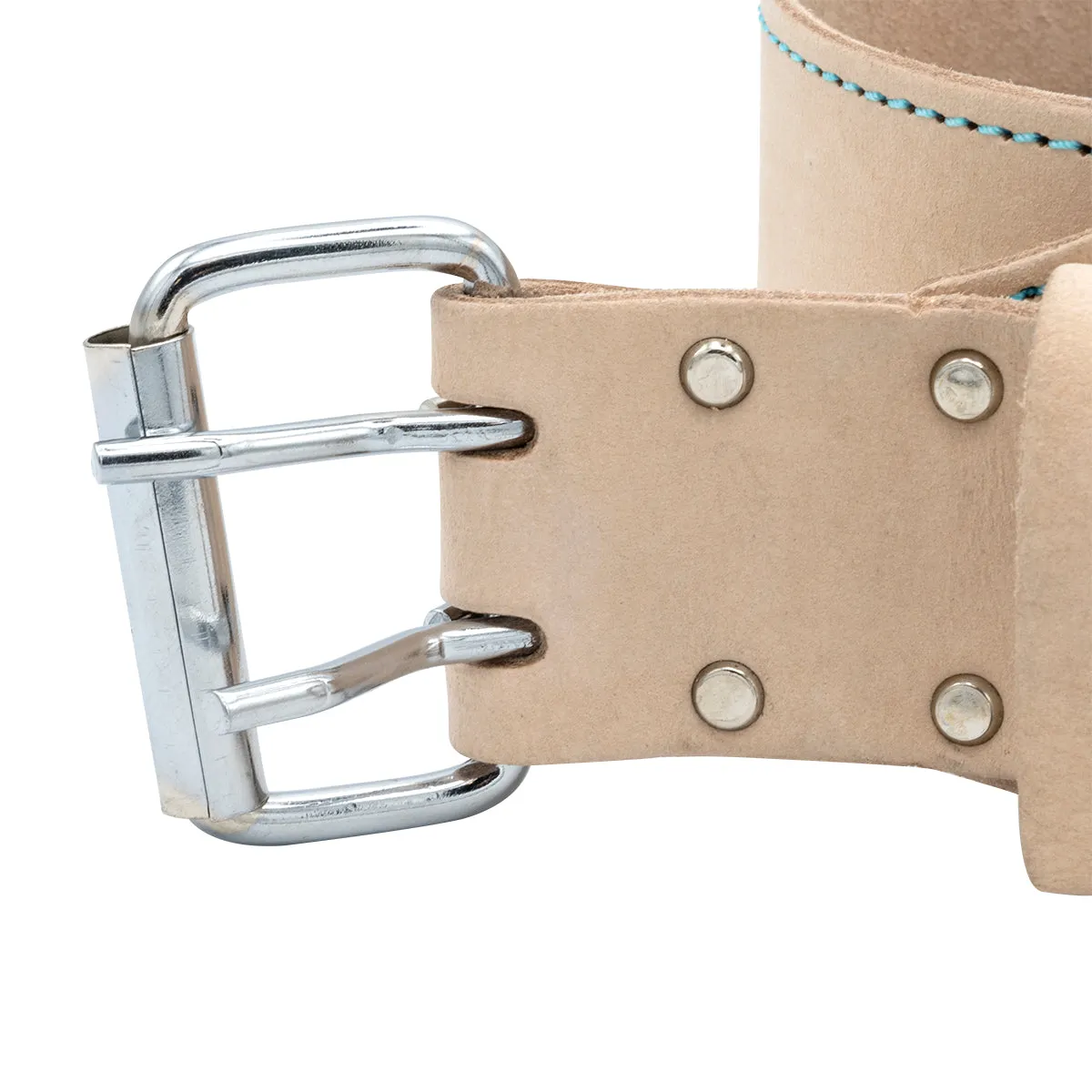 OX TOOLS Pro 3-Inch White Leather Tool Belt - Large 34" to 44" Waist | For Tool Rigs, Pouches & Holsters