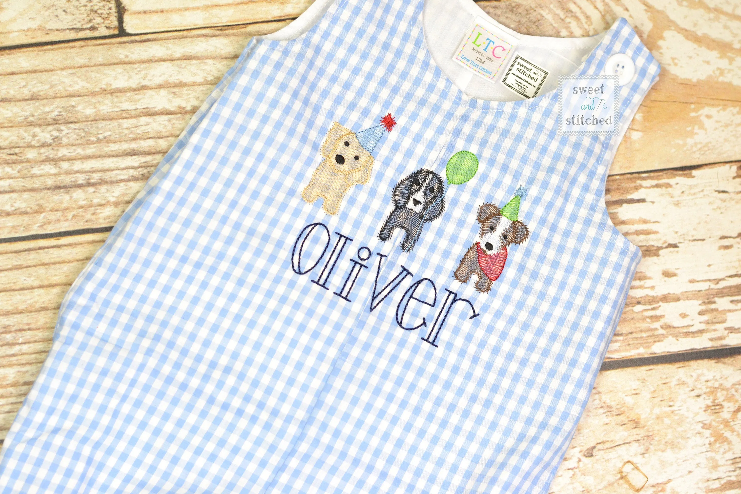 Personalized Baby Boy dog themed birthday outfit - Baby Boy puppy 1st birthday Outfit, birthday dog overalls