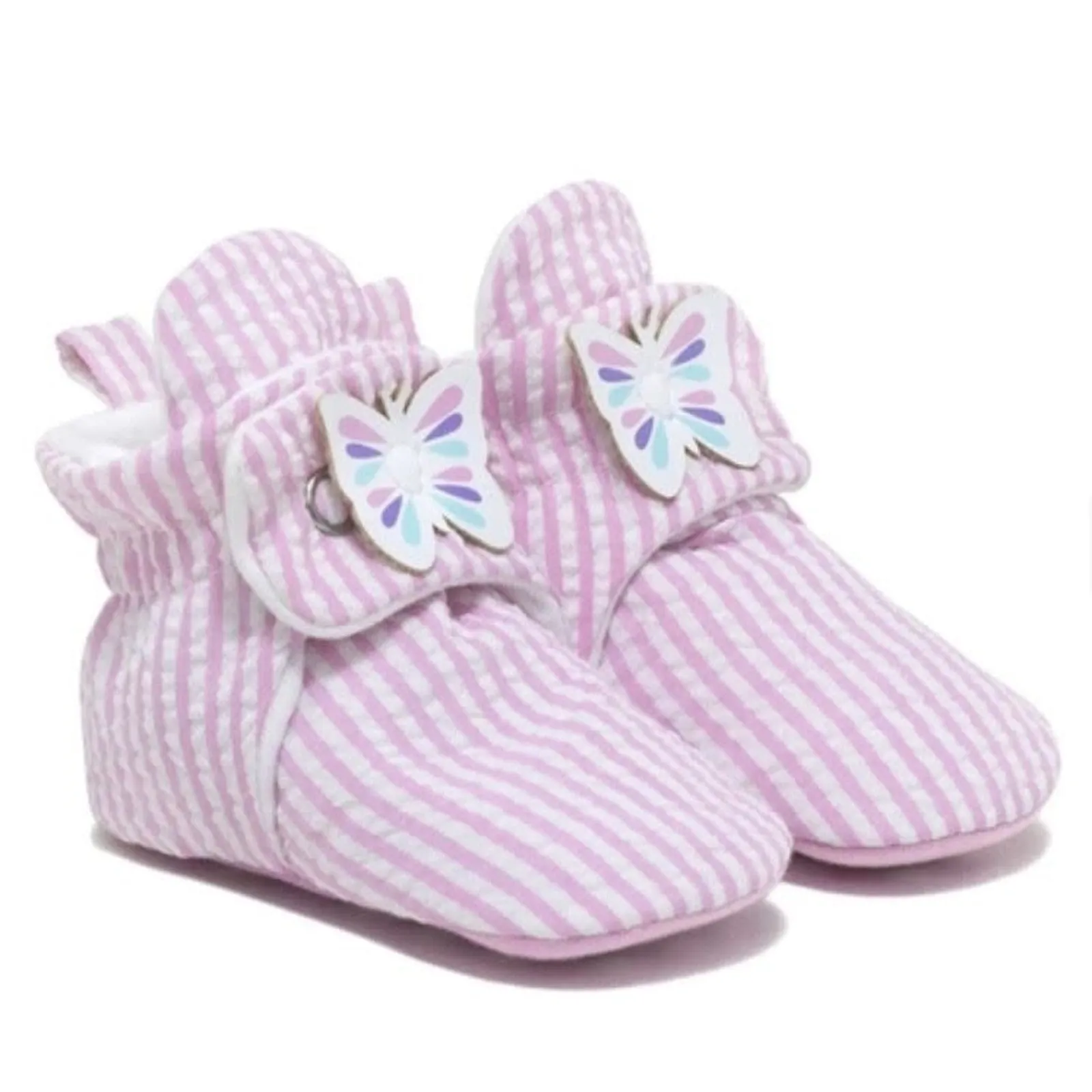 Pink Seersucker Bootie