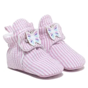 Pink Seersucker Bootie