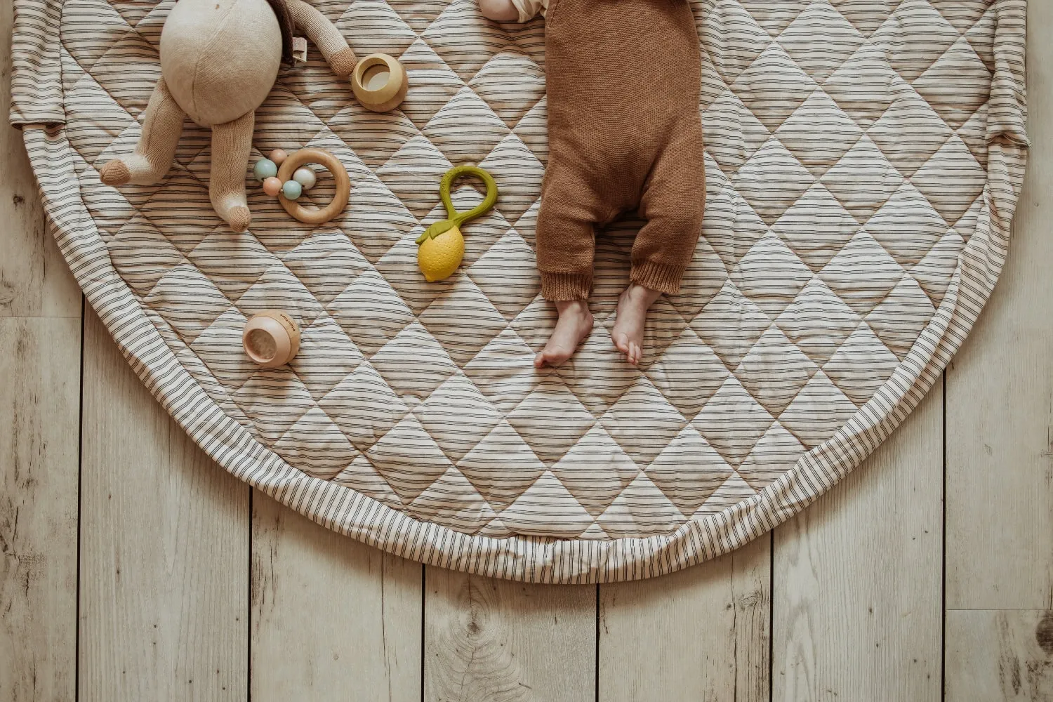 Play&Go Stripes Blue  organic babymat (Min of 1, multiples of 1)