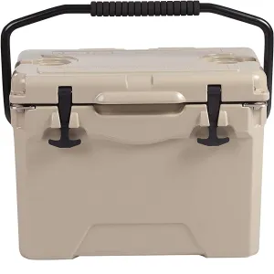 Portable Coolers, Keep Ice Up to 5 Days, Rotomolded Insulation Ice Chest for Camping, Fishing, Hunting, BBQs & Outdoor Activities, 25QT