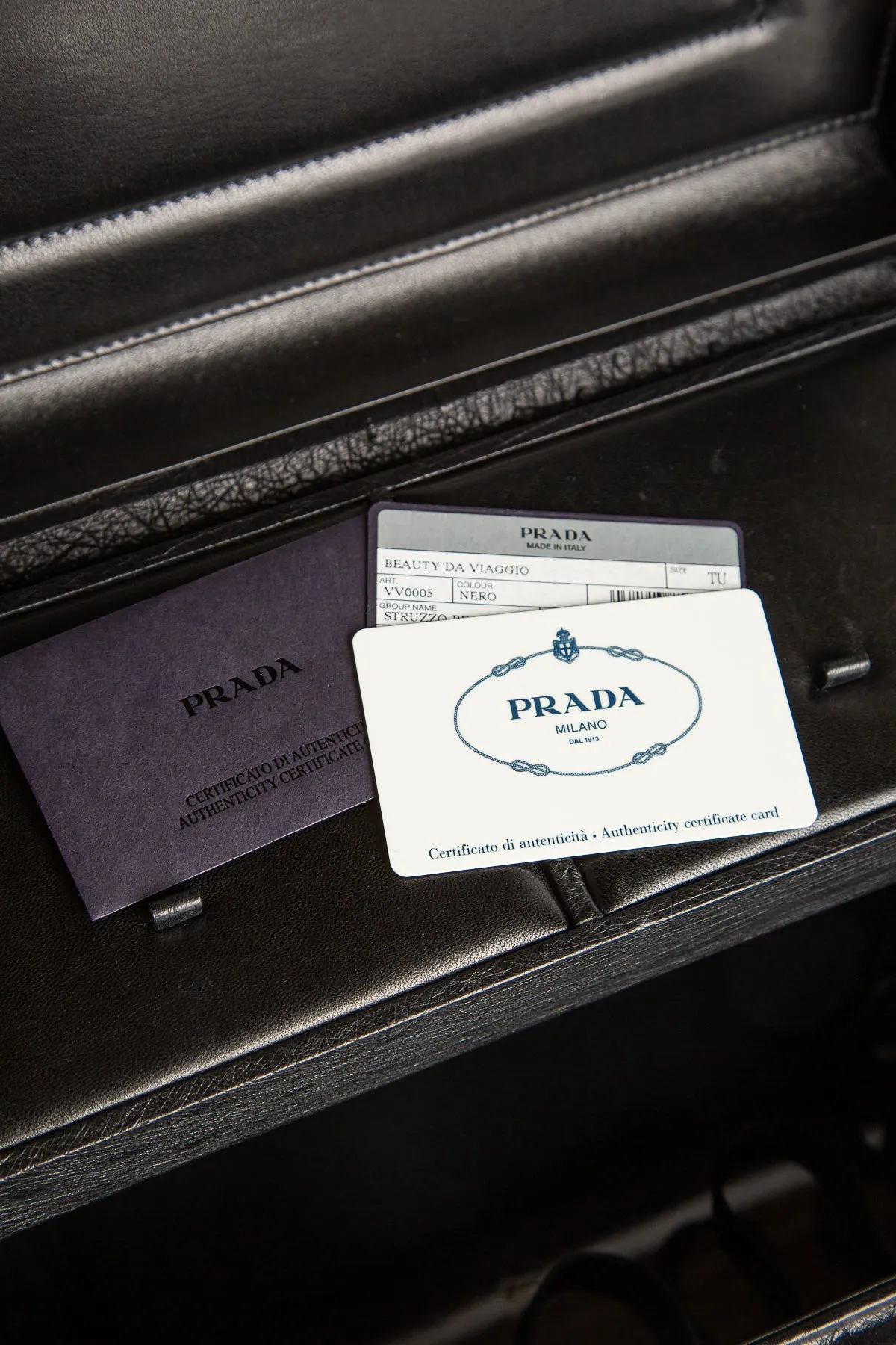 PRADA | STUZZO OSTRICH BEAUTY CASE
